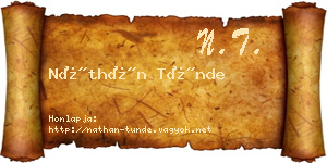 Náthán Tünde névjegykártya